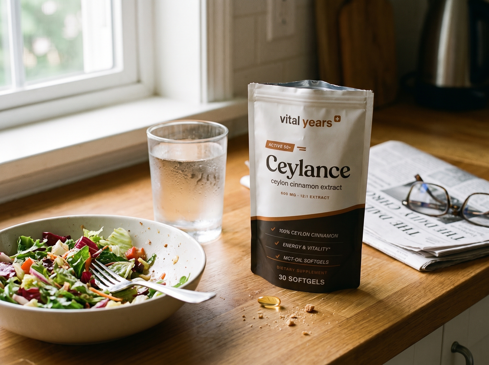 Ceylance pouch on a kitchen counter at lunch